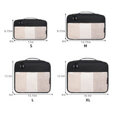 BAGAIL Packing Cubes Clear Packing Organizer for Travel Accessories Luggage suitcase (4 Set,Beige) BAGAIL STORAGE_BAG